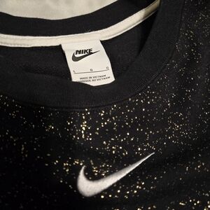 Nike Sweatshirt Large Ladies Black & Gold